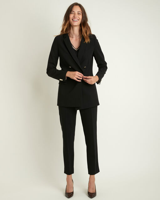 Tee-shirt noir encolure V fantaisie Calypso (2) - Maison 123