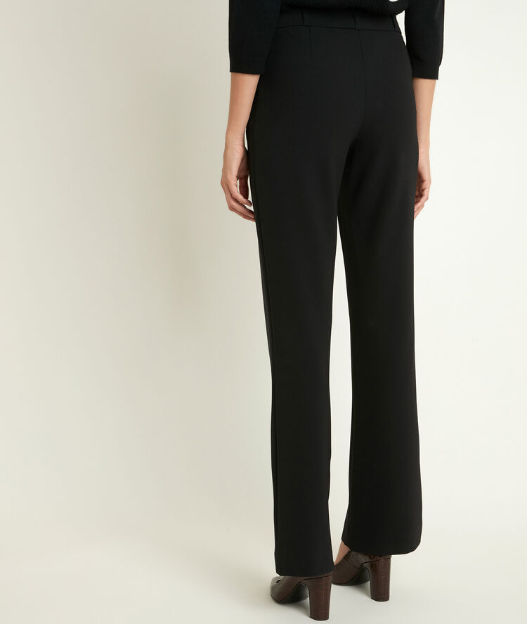 Pantalon noir à pont en microfibre hubert noir.