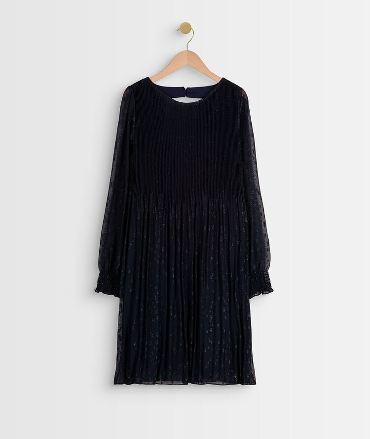 Robe plissée lurex coralia violet.