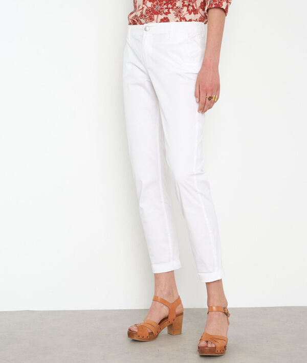 Pantalon chino blanc Francis | 1-2-3 Pantalon chino blanc Francis PhotoZ | 1-2-3