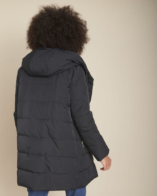 Doudoune longue noire lison noir.