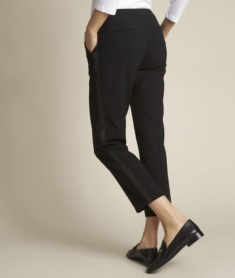 Pantalon en microfibre cigarette noir suzanne noir.
