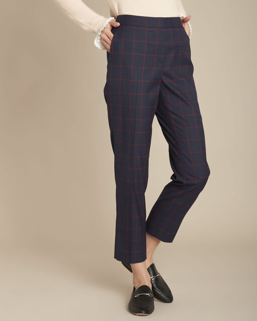 Donkerblauwe trui met ruitjes Elton (1) - Maison 123