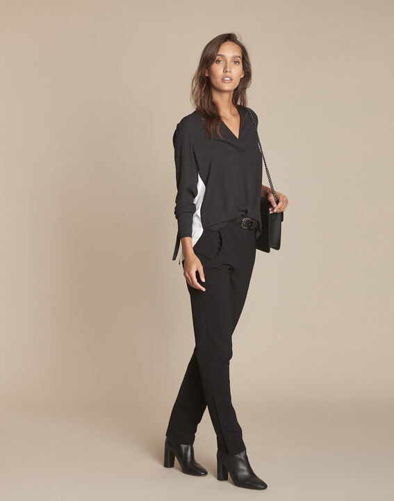Blouse bicolore détail noeuds Marinette | 1-2-3 Blouse bicolore détail noeuds Marinette PhotoZ | 1-2-3
