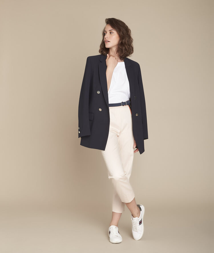 Tee-shirt blanc col bateau calvi blanc.