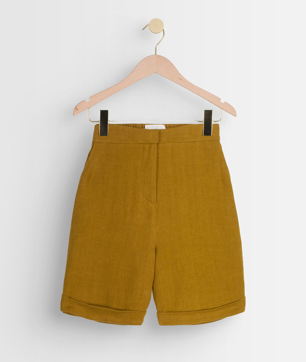 Short en lin bronze iago bronze.