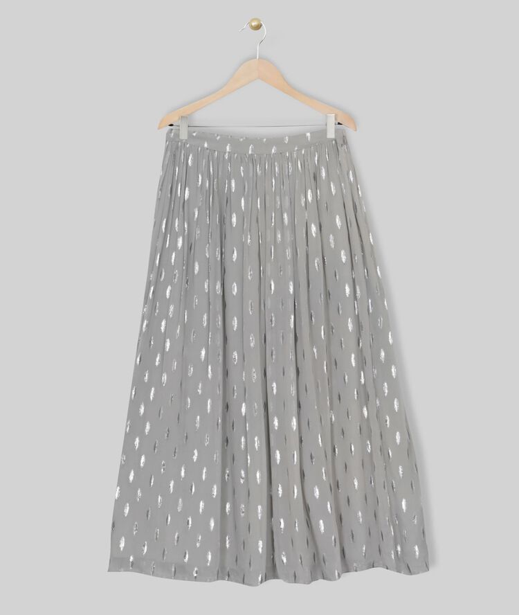 Jupe longue lurex belline gris souris.