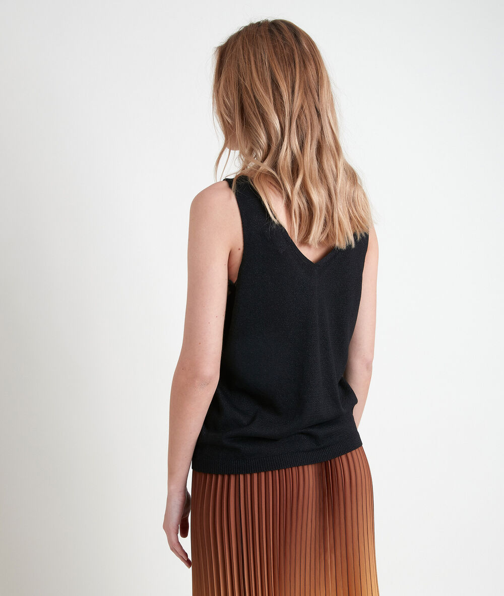 Débardeur en maille noir alizee noir.
