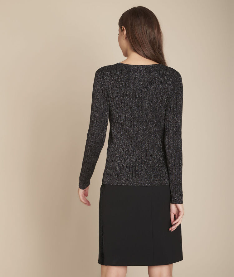 Gilet côtelé lurex farfadet noir.