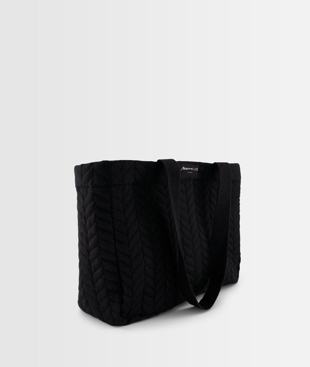 Cabas en coton matelassé anthracite david anthracite.