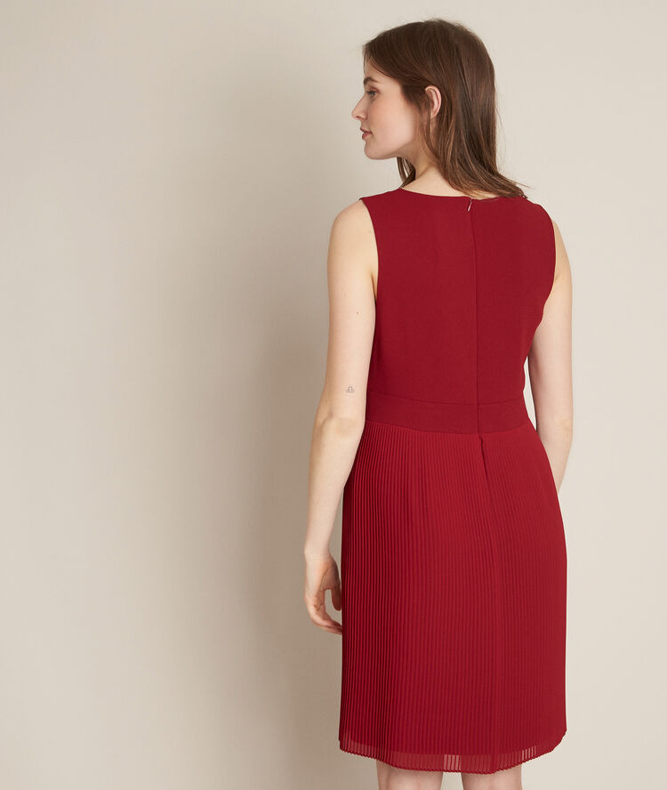 Robe plissée rouge orlande lagon.