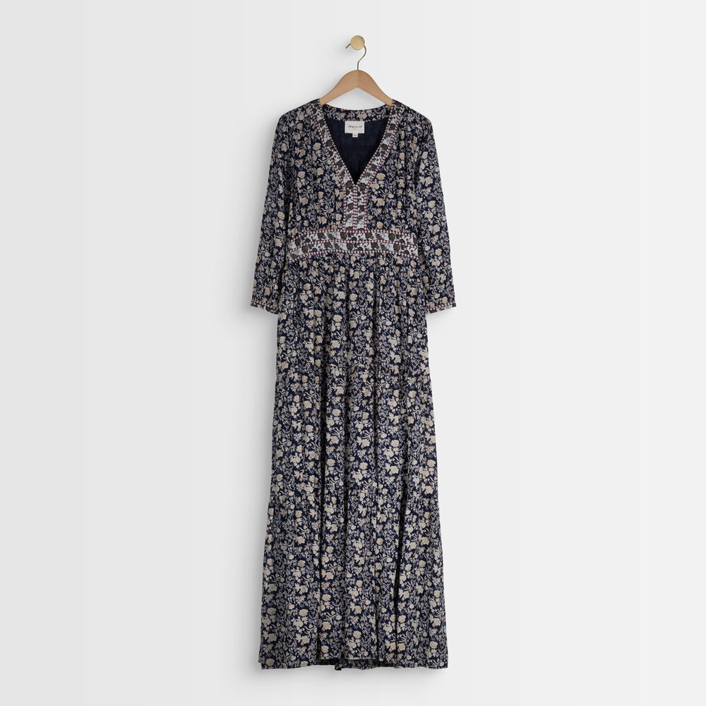 Robe longue imprimée loanne encre.