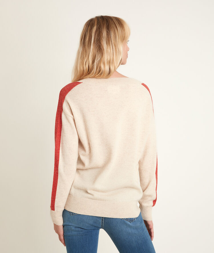 Pull laine et cachemire romy naturel.