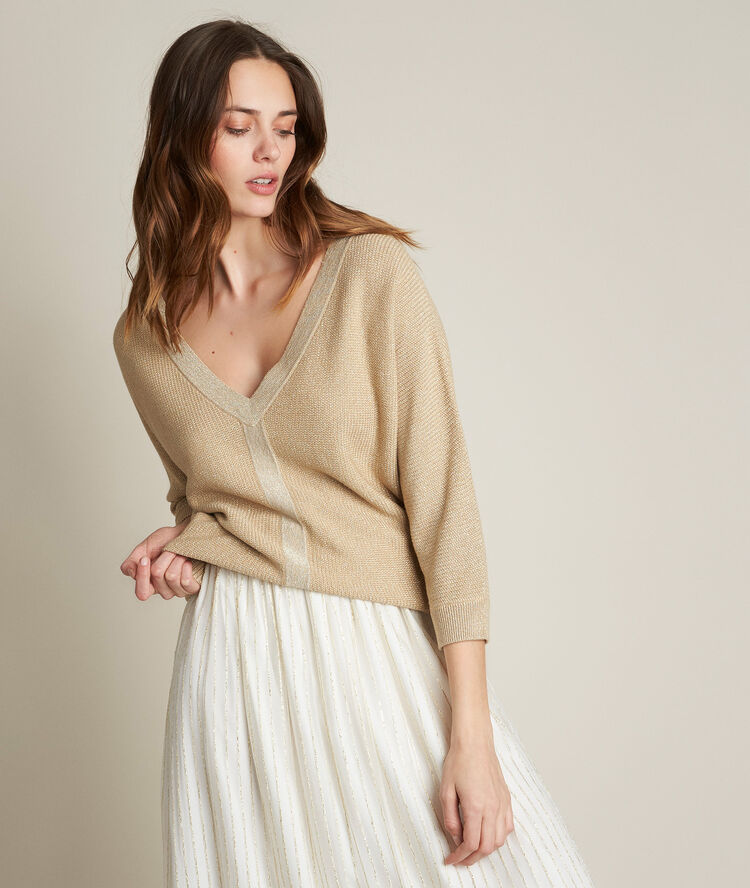 Pull dor&eacute; diamond or blanchi.