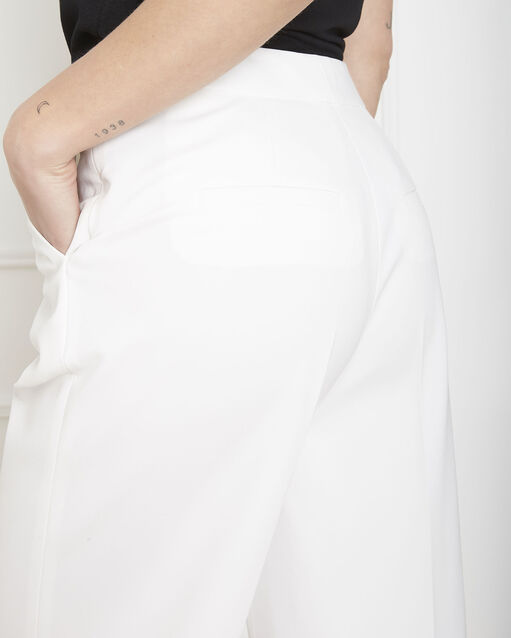 Weiße hose, weit, cropped germain eierschale.