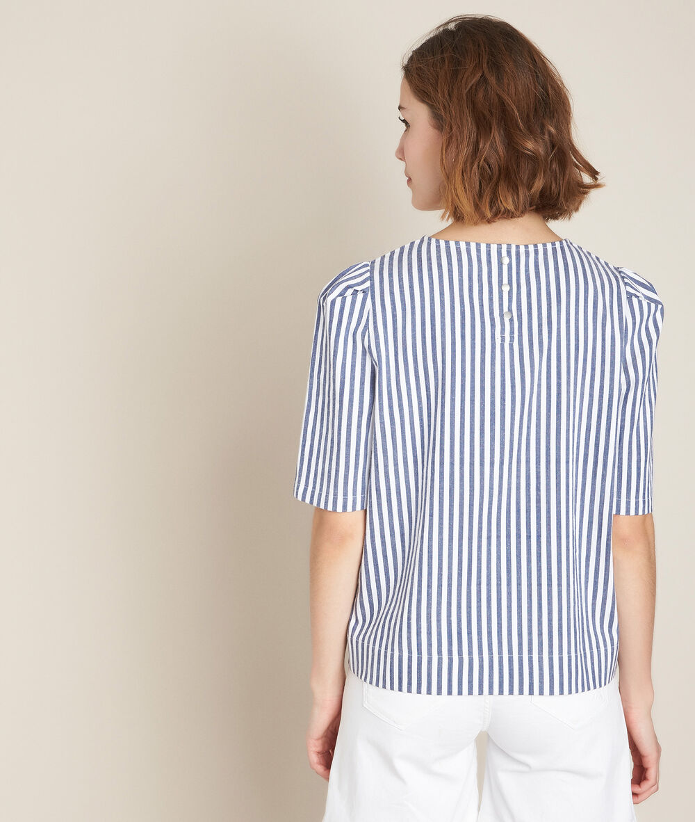 Blouse rayée enora blanc.