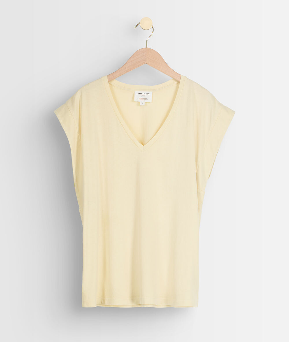 Strogeel t-shirt van biologisch katoen ideal paille.