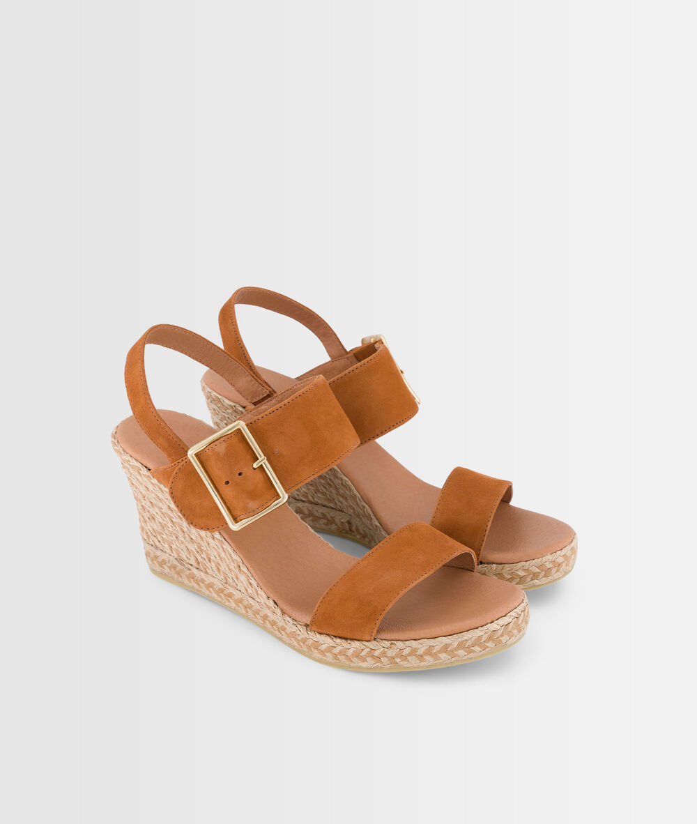 Espadrilles camel en cuir gypsy camel.