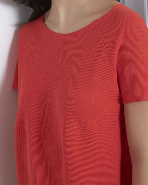 Pull orange maille fine astral orange.