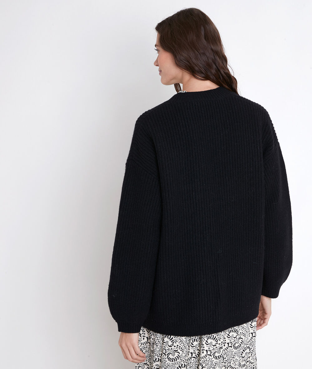 Gilet noir en laine mélangée alexy noir.