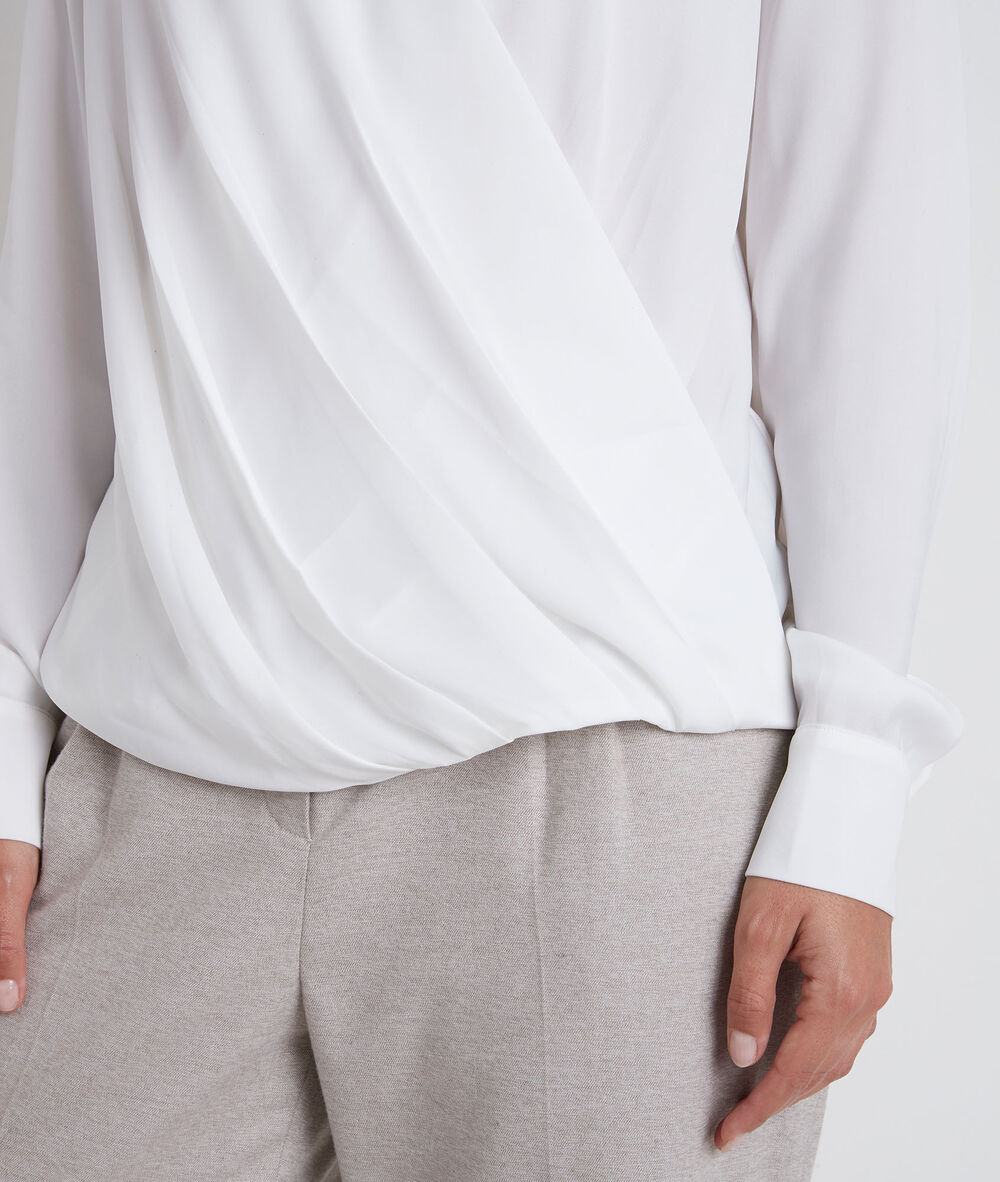 Blouse drapée écrue jalila ecru.
