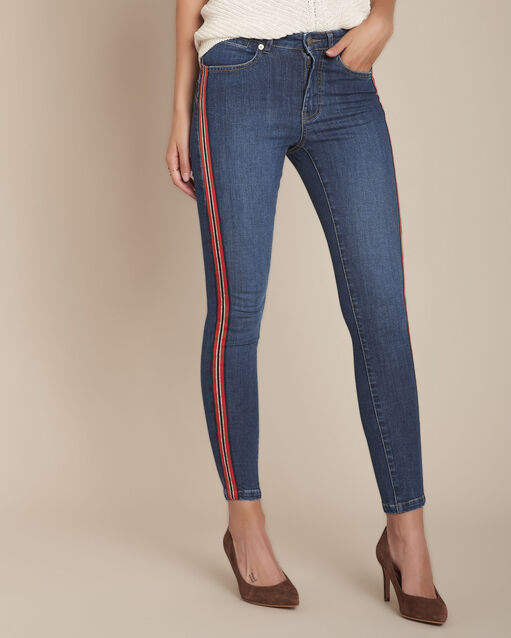 L'Audacieux skinny jean rayé stone used Sally (1) - Maison 123