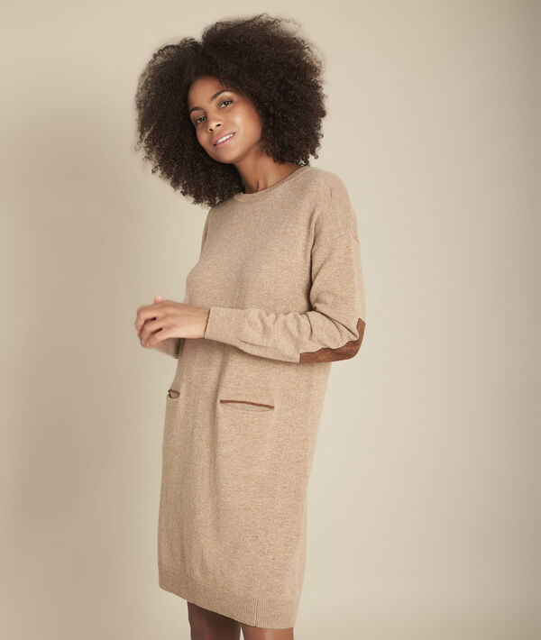 Robe en cachemire havane Ficus | 1-2-3 Robe en cachemire havane Ficus PhotoZ | 1-2-3