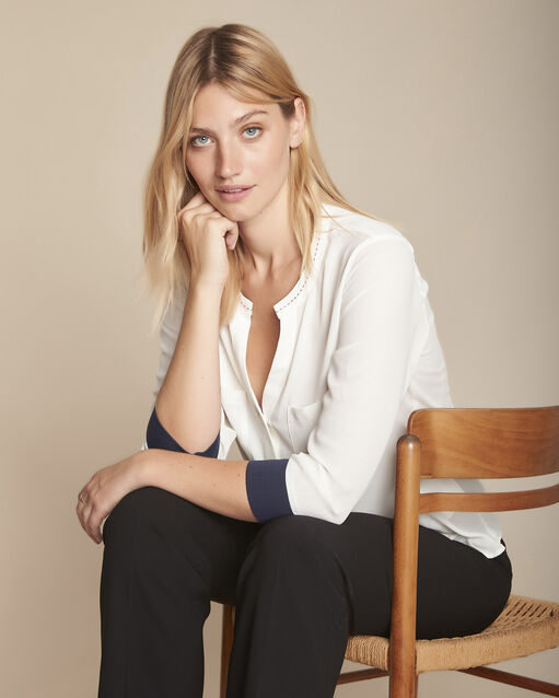 Blouse écrue transparente mulan ecru.