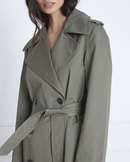 Kakifarbener trenchcoat dina kaki.