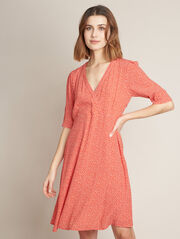 Robe imprim&eacute;e city coquelicot.