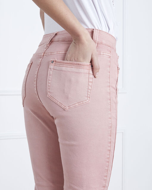 Jean rose slim à zips opéra primerose.