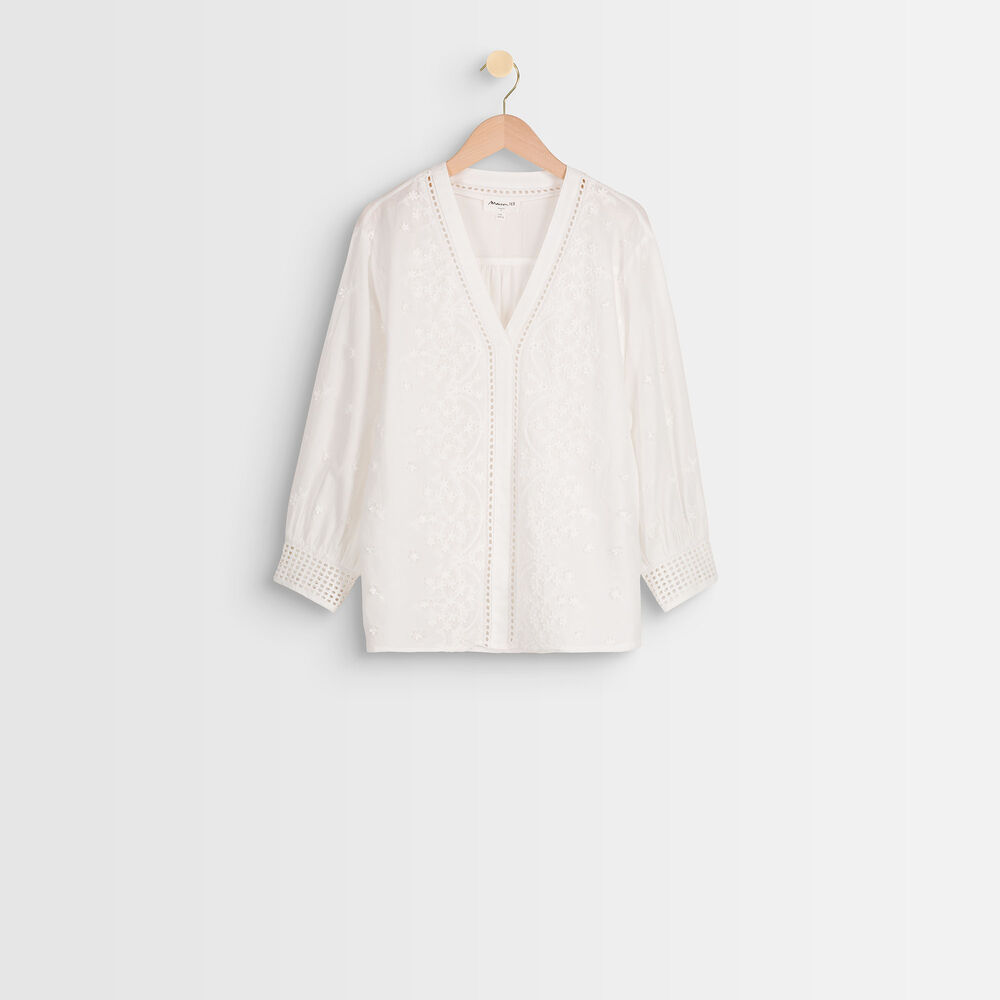 Blouse brodée jikoro ecru.