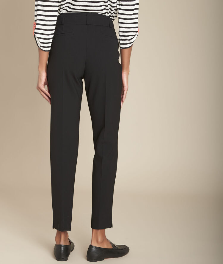 Pantalon cigarette ceinturé lara noir.