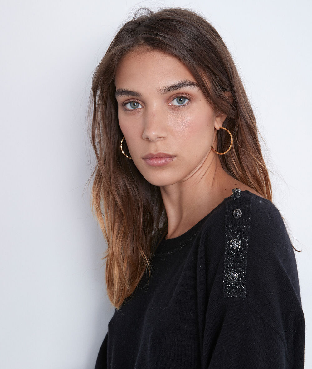 Pull en laine et cachemire tanguy noir noir.