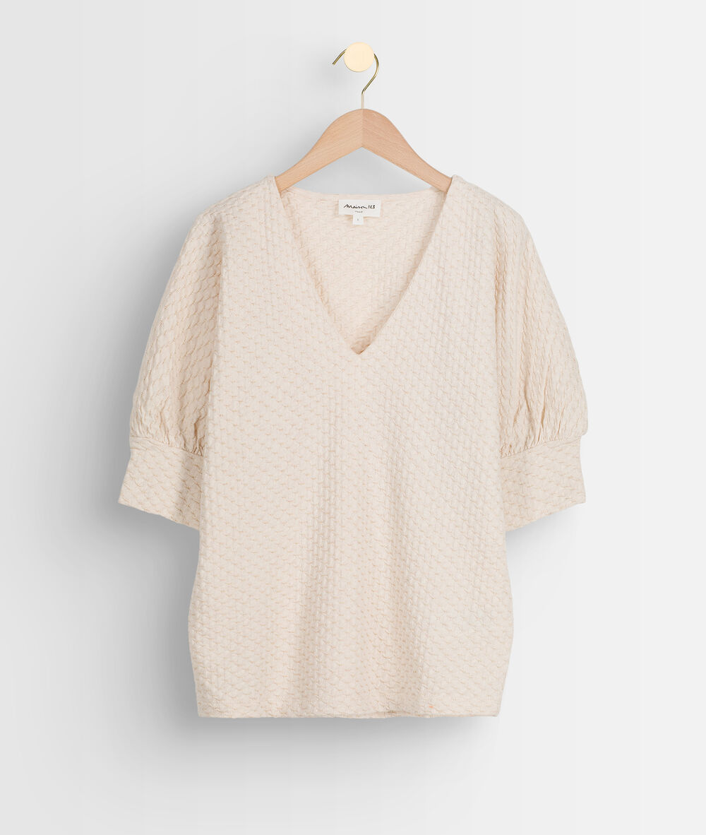 Tee-shirt écru fantaisie idouceur ecru.