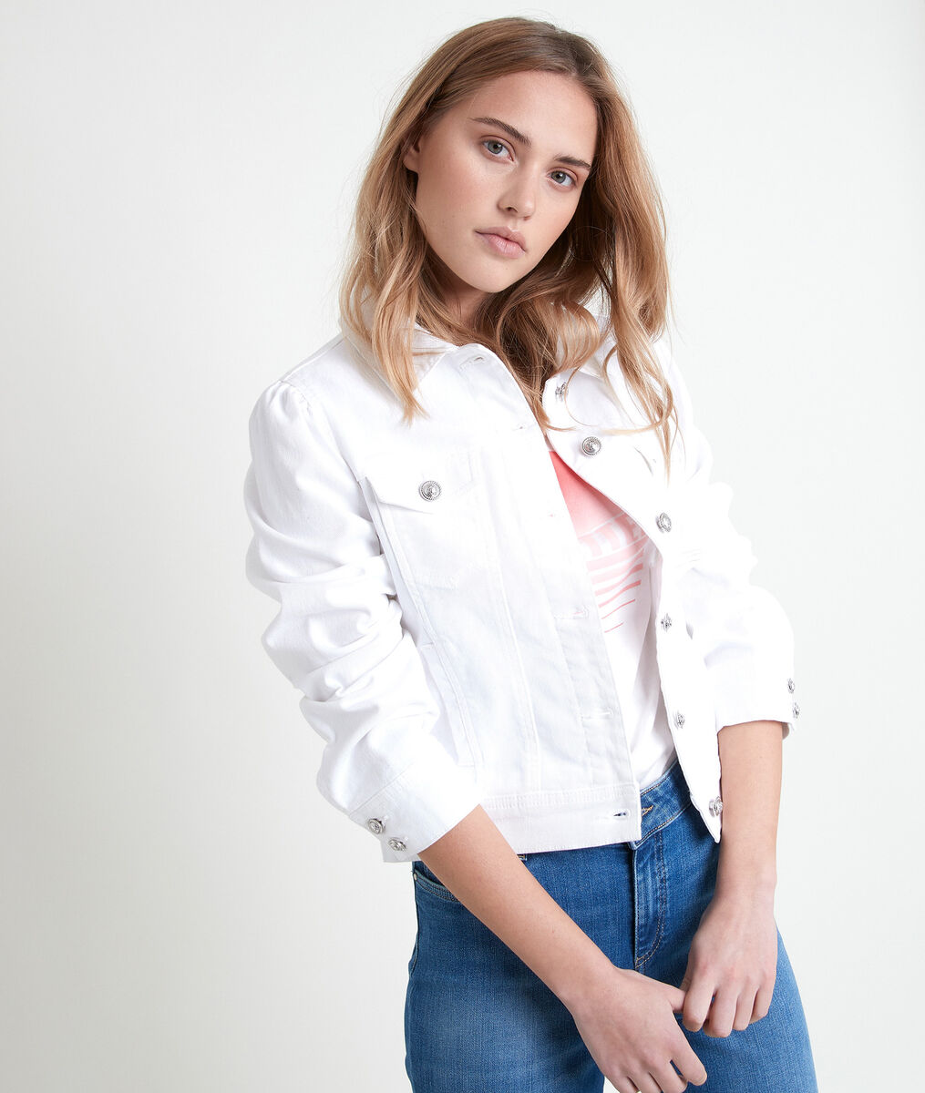 Veste en coton blanche Prisca | 1-2-3 Veste en coton blanche Prisca PhotoZ | 1-2-3