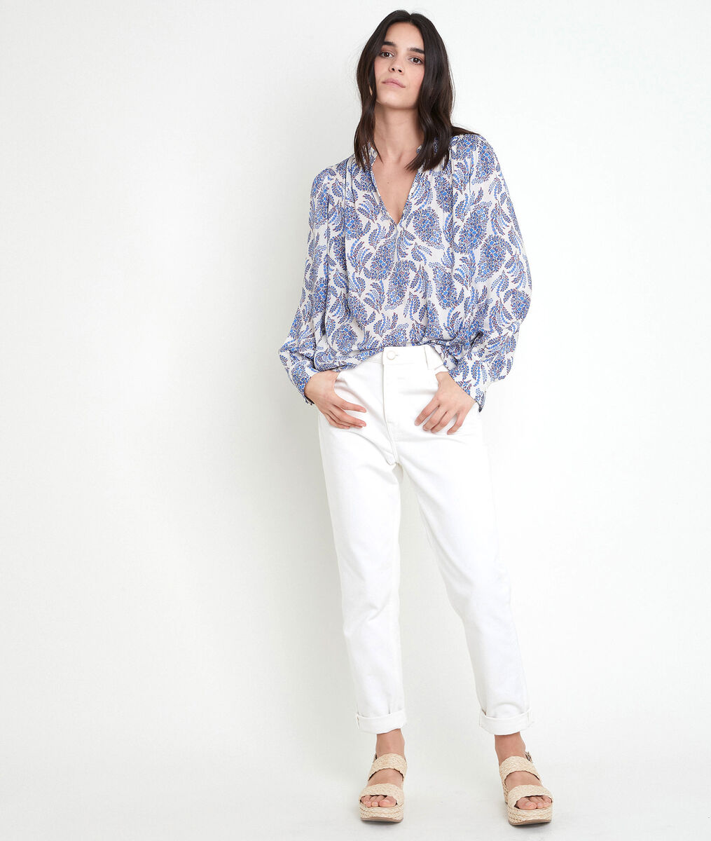 Blouse myosotis imprimée Tunon | 1-2-3 Blouse myosotis imprimée Tunon PhotoZ | 1-2-3