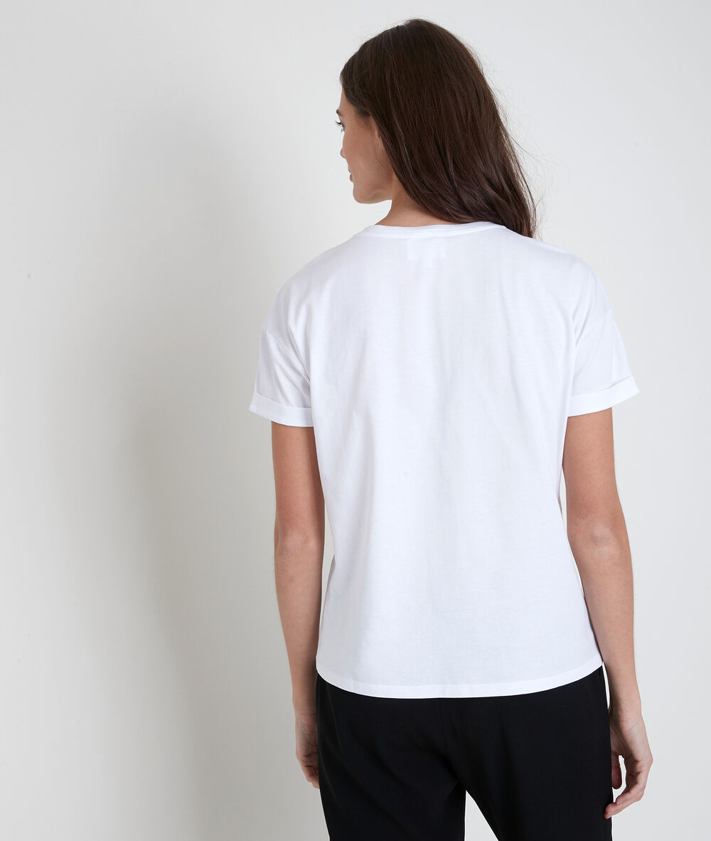 Tee-shirt blanc sérigraphié icare blanc.