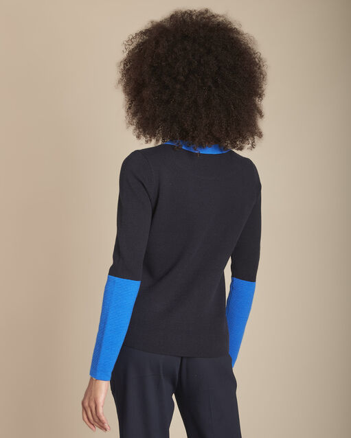 Pull milano colorblock firmine marine.