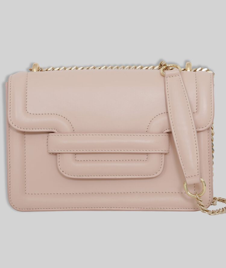 Le mini 123 nude en cuir nude.