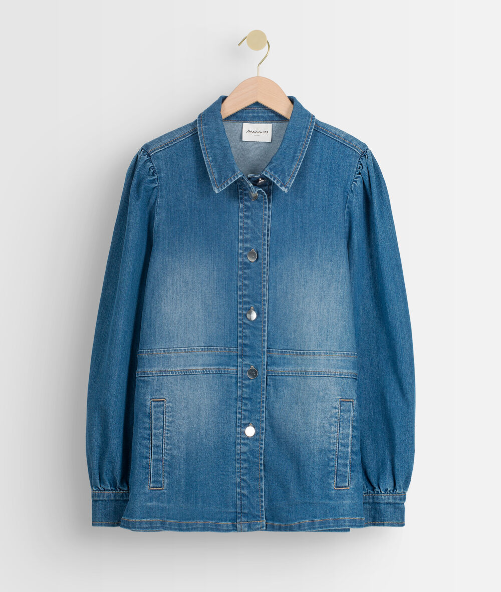 Veste saharienne en denim stone used roma stone used.