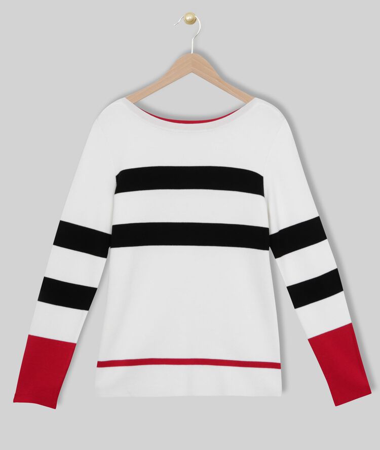 Pull rayé damgan noir.