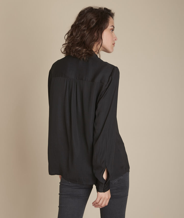Blouse lavallière noire maud noir.