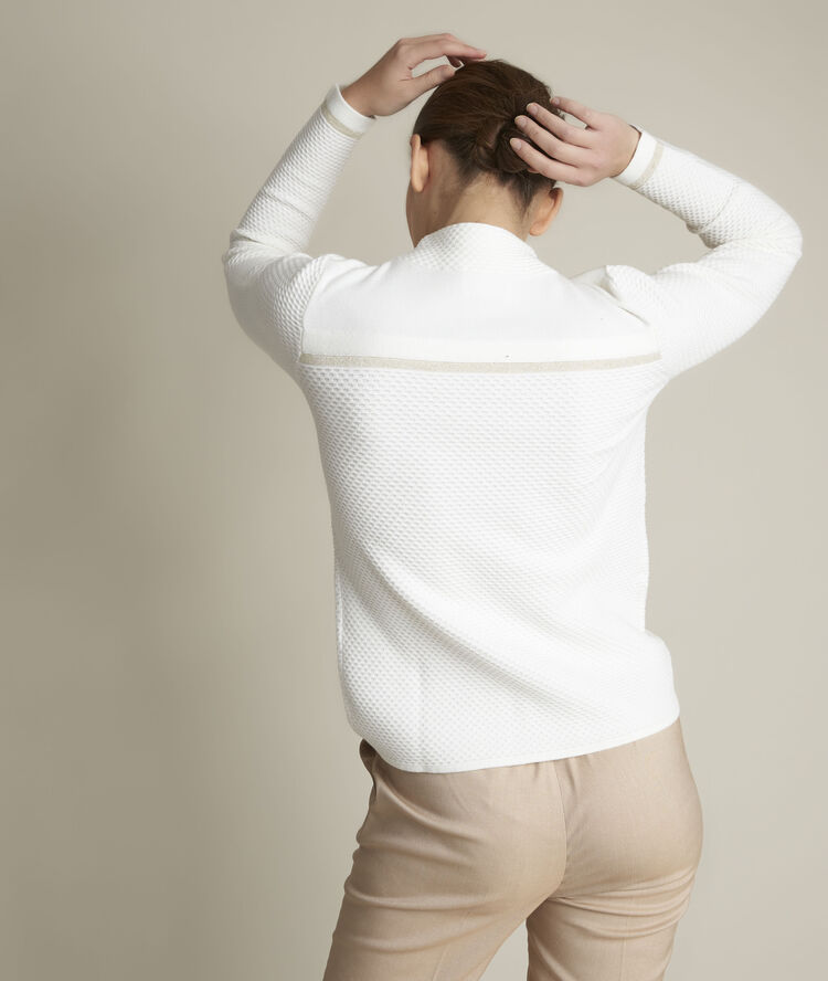 Pull ottoman blanc dolce blanc casse.