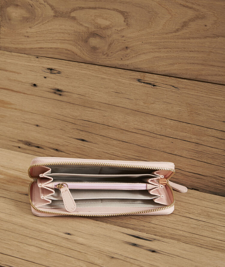 Portefeuille rose pâle leman rose pale.