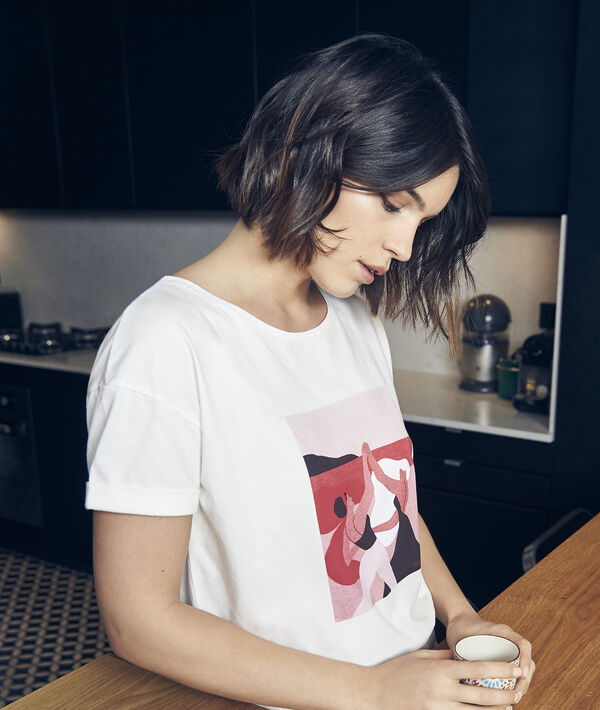 T-Shirt ecru Mujer Internationaler Frauentag | 1-2-3 T-Shirt ecru Mujer Internationaler Frauentag PhotoZ | 1-2-3