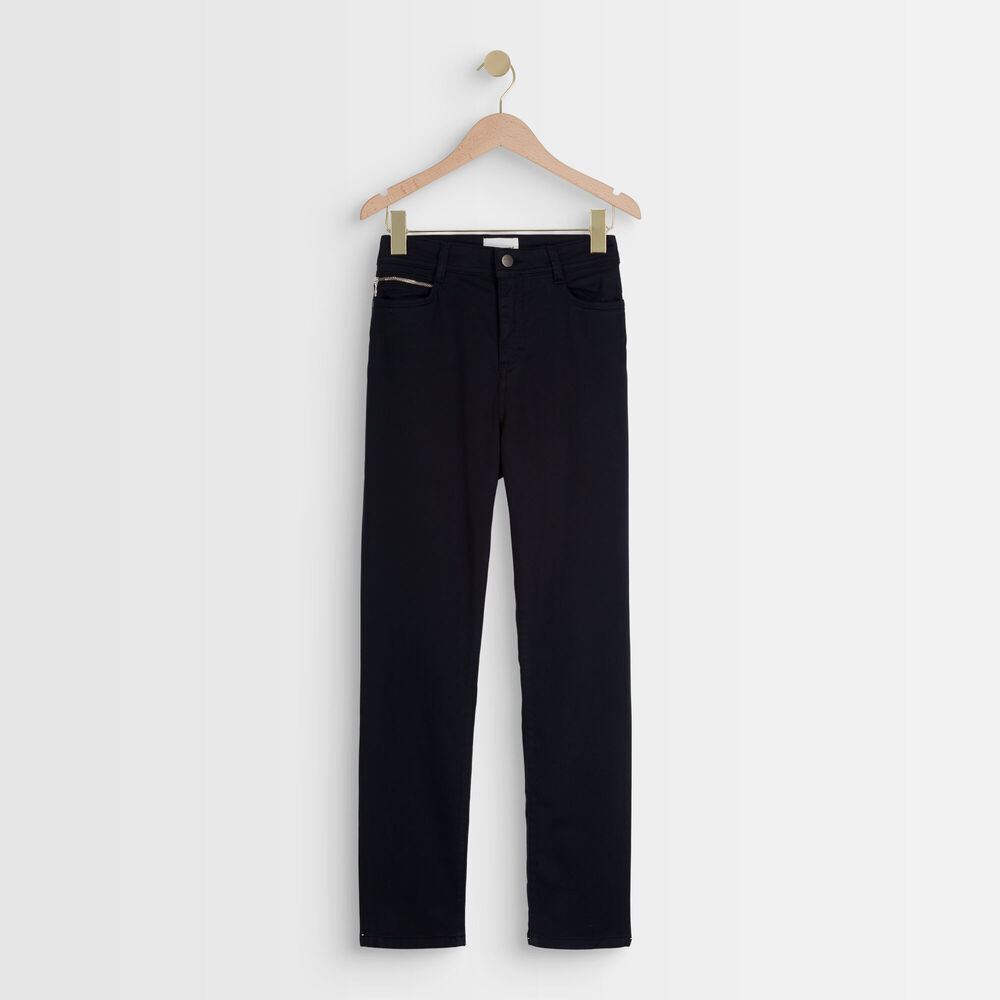 Die ikonische slim aus marineblauem baumwollsatin sultan marineblau.