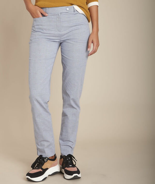 Pantalon cigarette bleu Valero | 1-2-3 Pantalon cigarette bleu Valero PhotoZ | 1-2-3