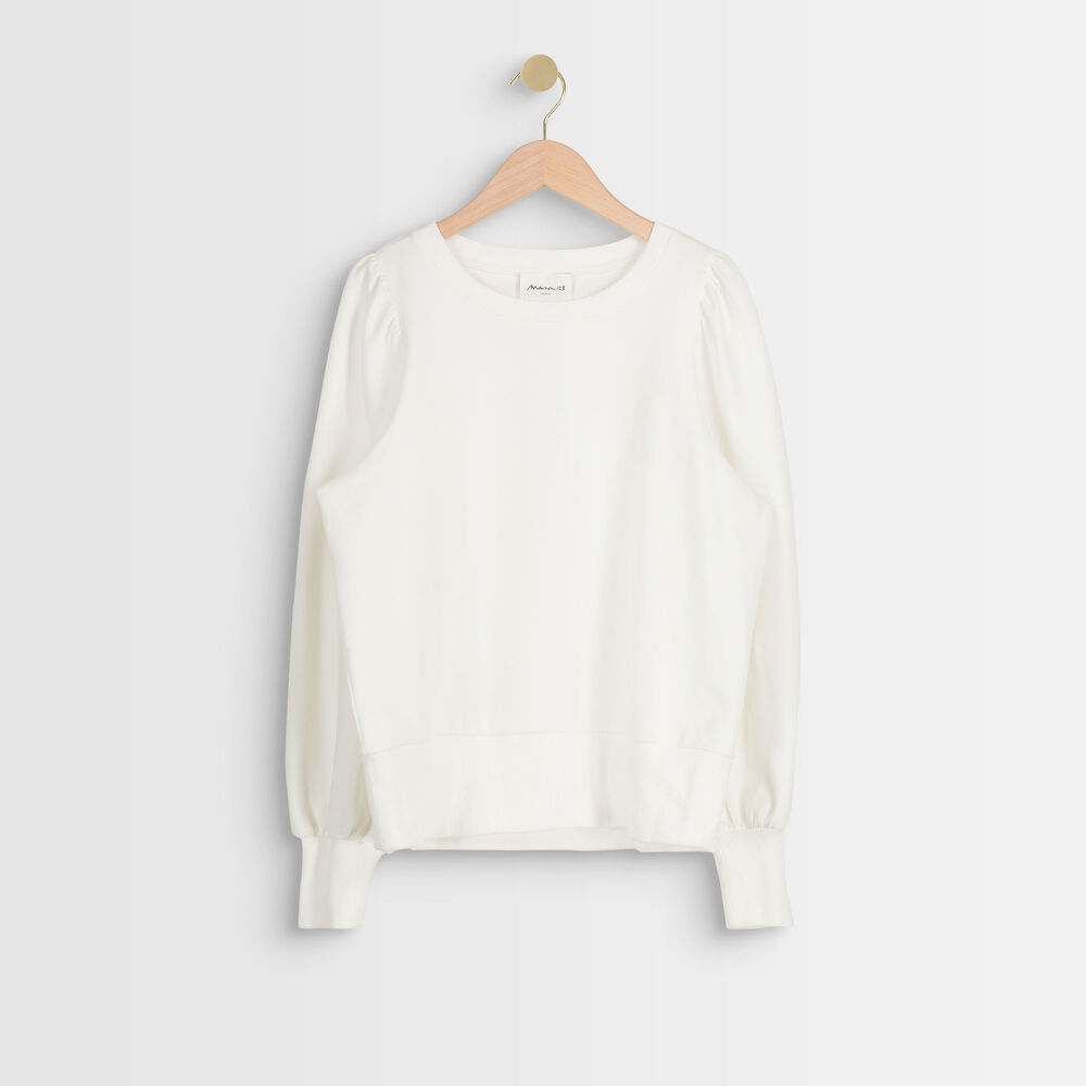Sweat à épaulettes crème ivao creme.