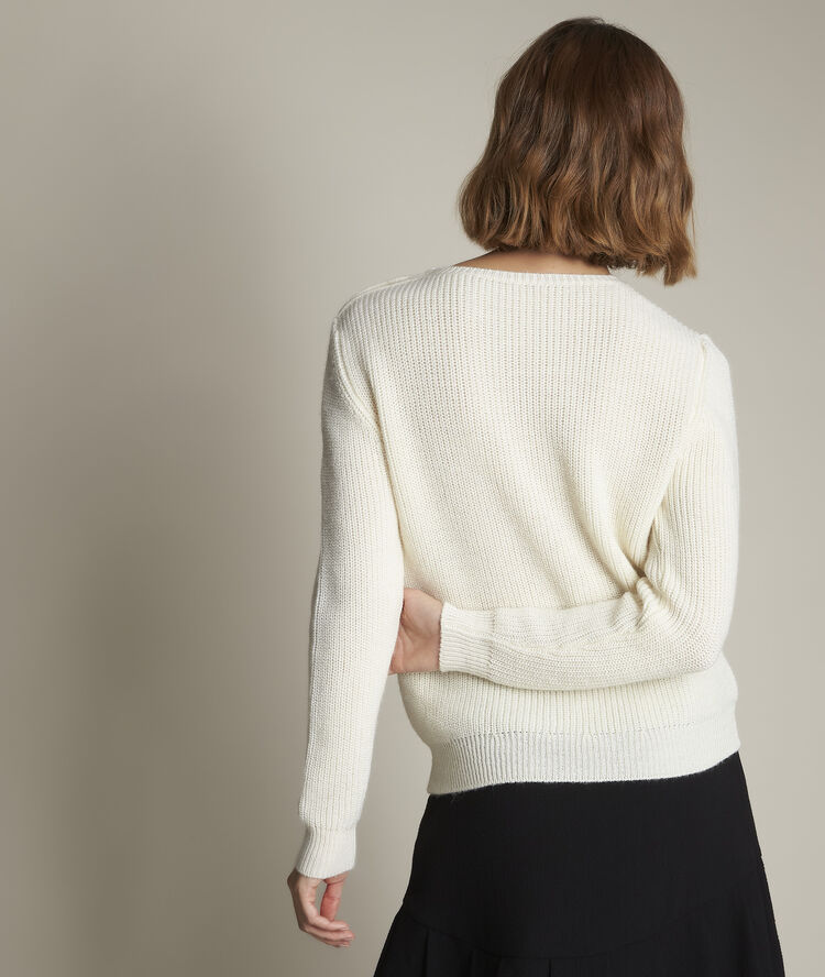 Pull écru flore ecru.